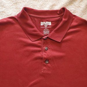 Duluth Trading Co. Men's Maroon Color Short Sleeve Polo Style Shirt, Size XL
